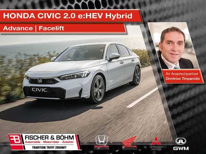 Honda Civic e: HEV 2.0 i-MMD Hybrid Advance - Facelift