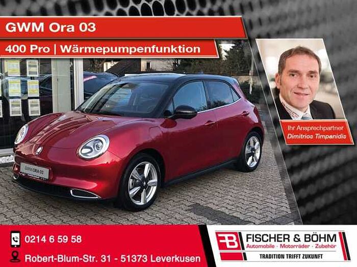 Great Wall Motor Ora 03 - 400 Pro mit Wärmepumpenfunktion