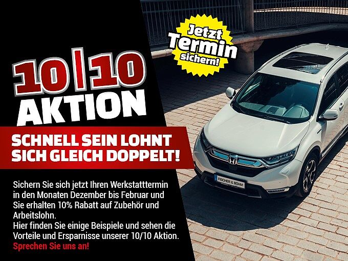 10% auf Honda Original Zubehör und Arbeitslohn Honda-Original-Zubehör Aktion