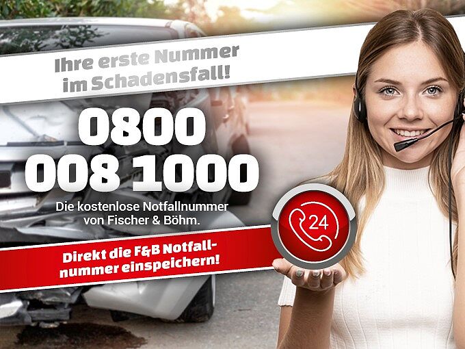 Die kostenlose Notfallnummer von Fischer und Böhm Fischer & Böhm Notfallnummer